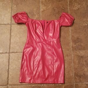 Red Pleather Dress
